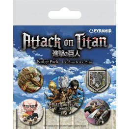 Attack on Titan Pin-Back Buttons 5-Pack Season 3